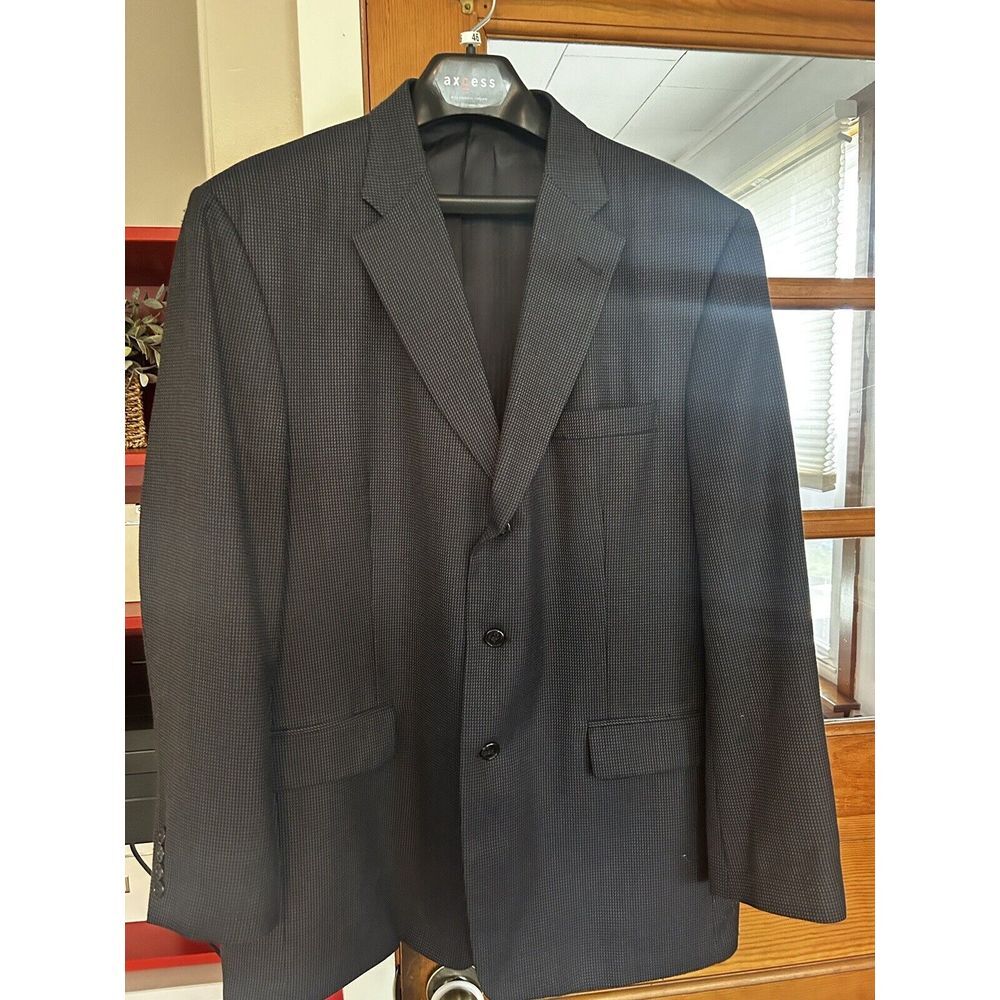 Haggar 46L Dark Blue Polyester/Wool Men's Sport‎ Jacket